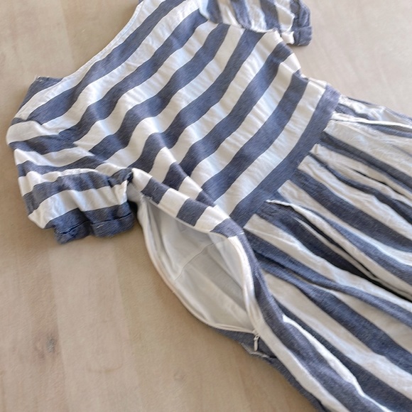 Chambray Blue Stripe Dress with pockets - Picture 5 of 5